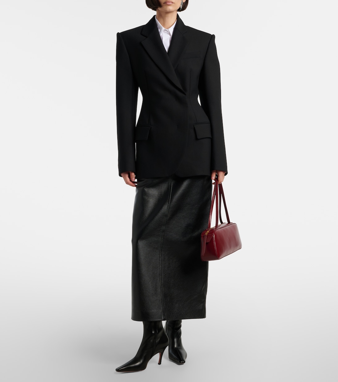 Jamie 80 leather ankle boots | Amina Muaddi