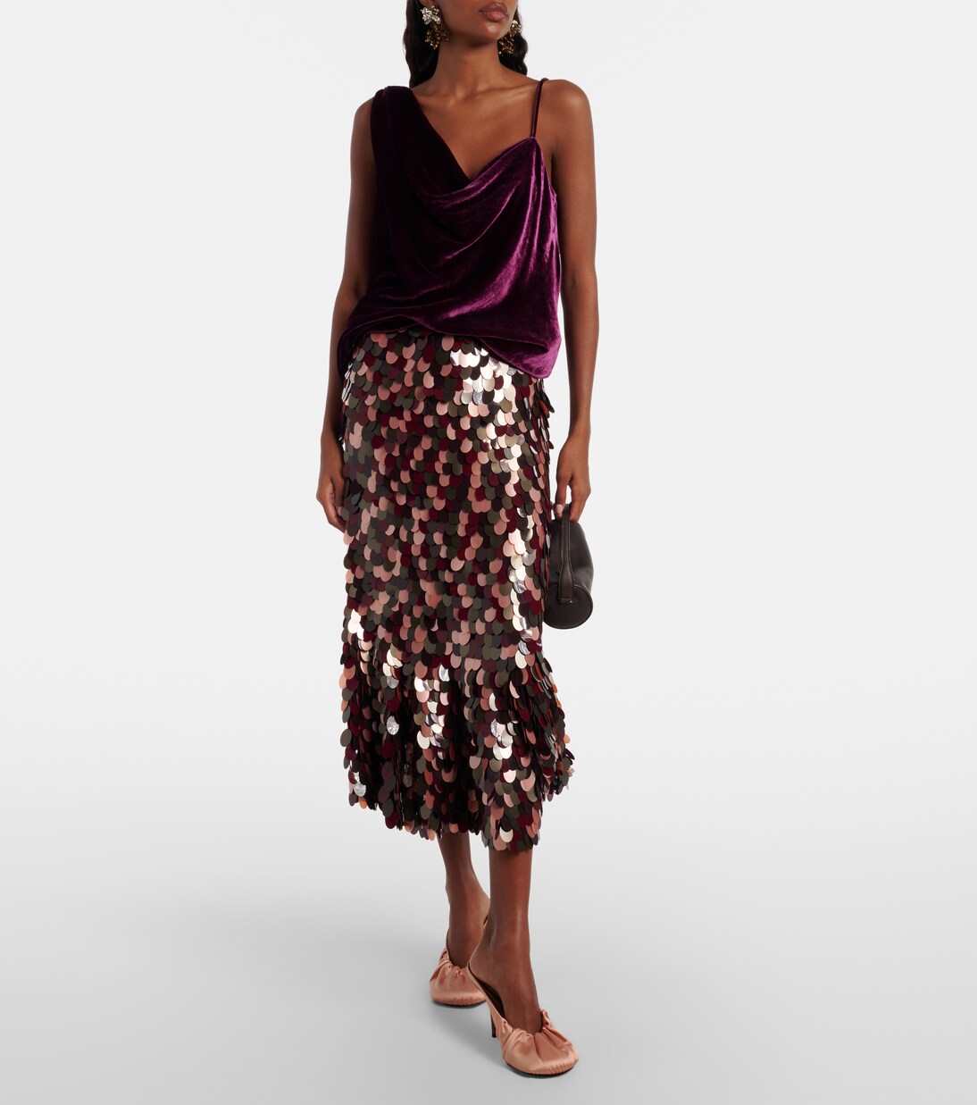 Mules 90 aus Satin | Dries Van Noten