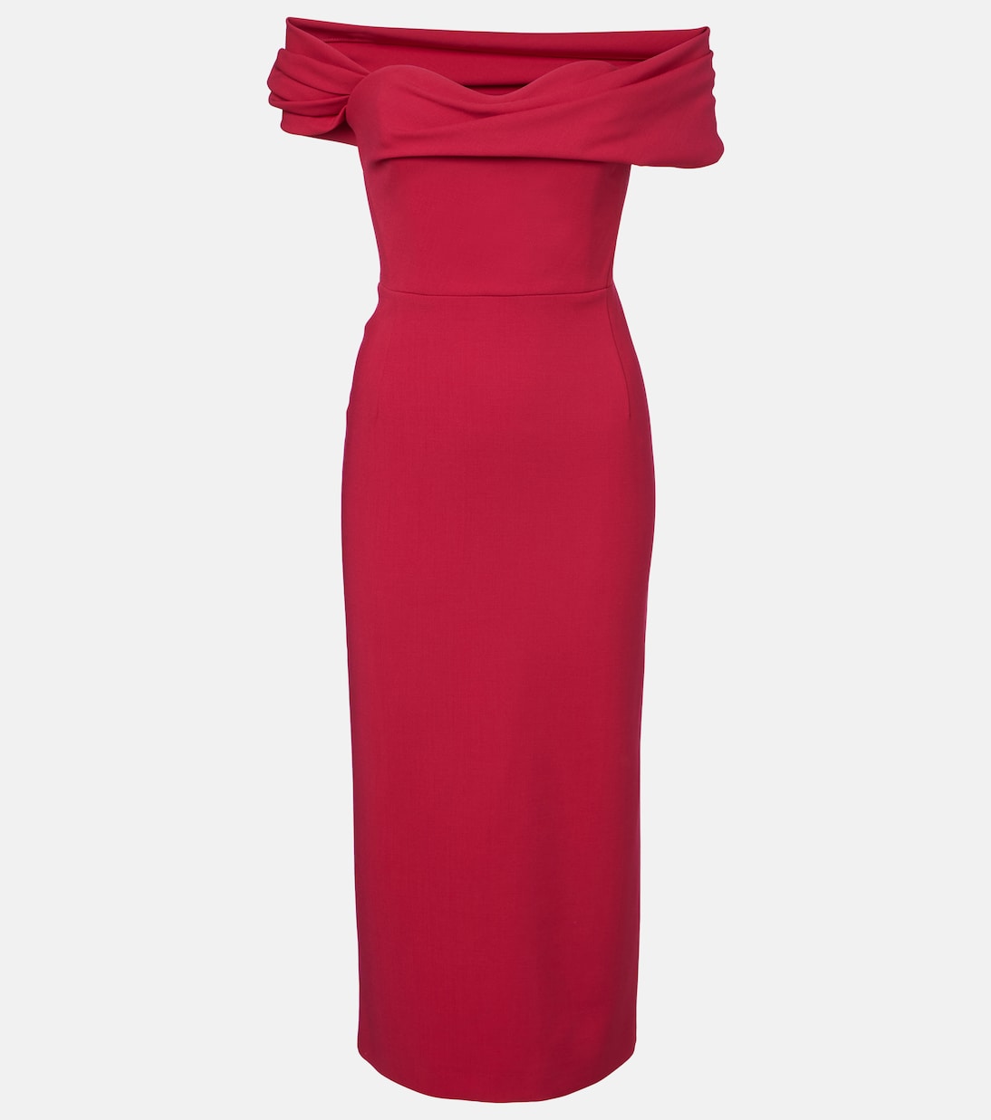 Off-shoulder wool-blend cocktail dress | Carolina Herrera