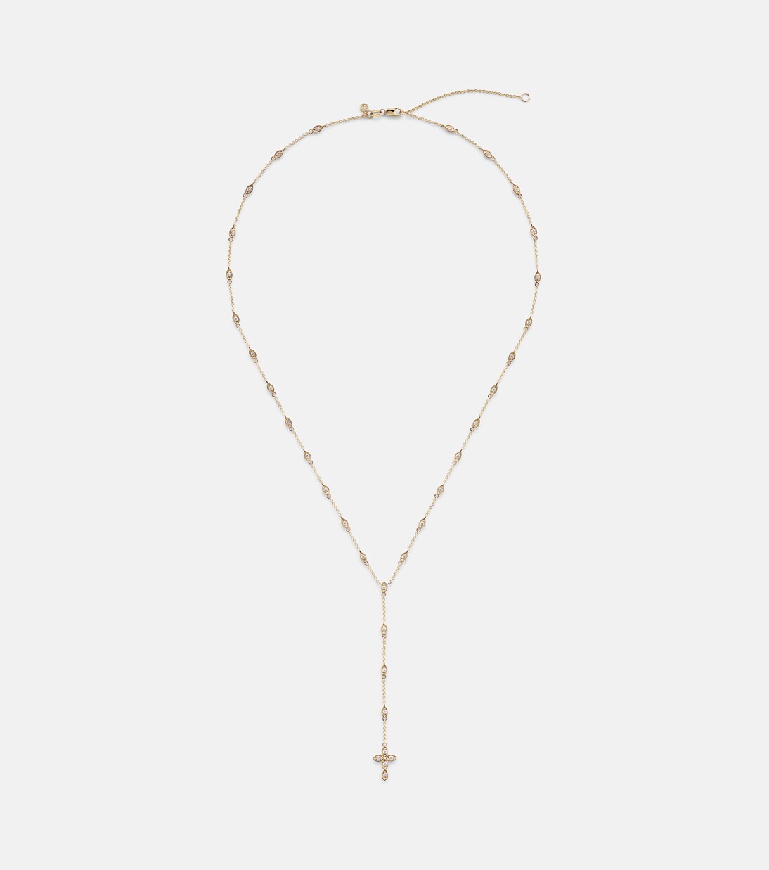 Halskette Cross aus 14kt Gelbgold mit Diamanten | Sydney Evan