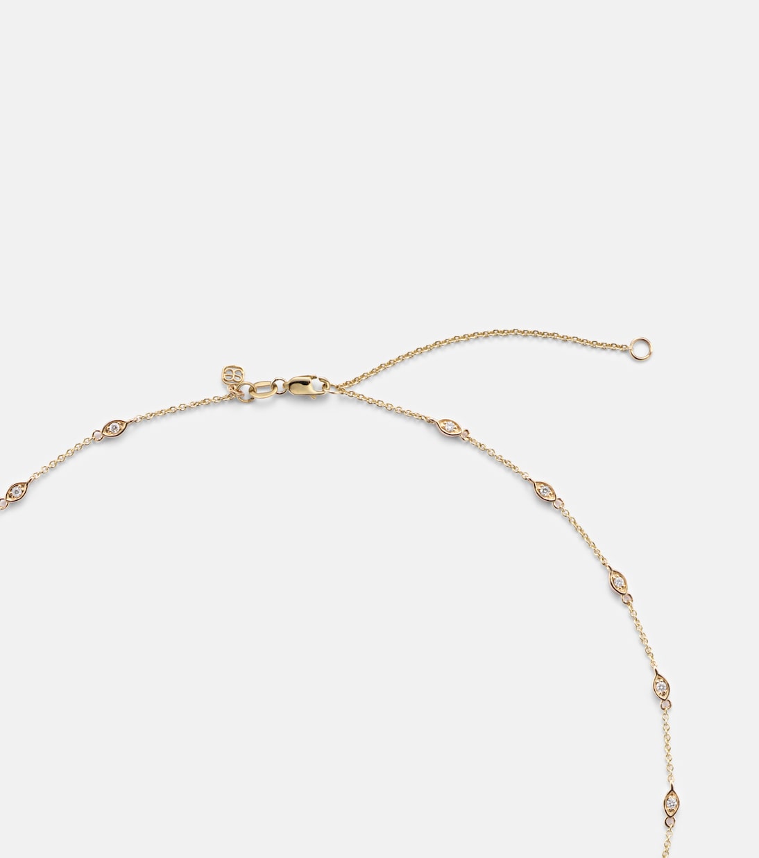 Halskette Cross aus 14kt Gelbgold mit Diamanten | Sydney Evan