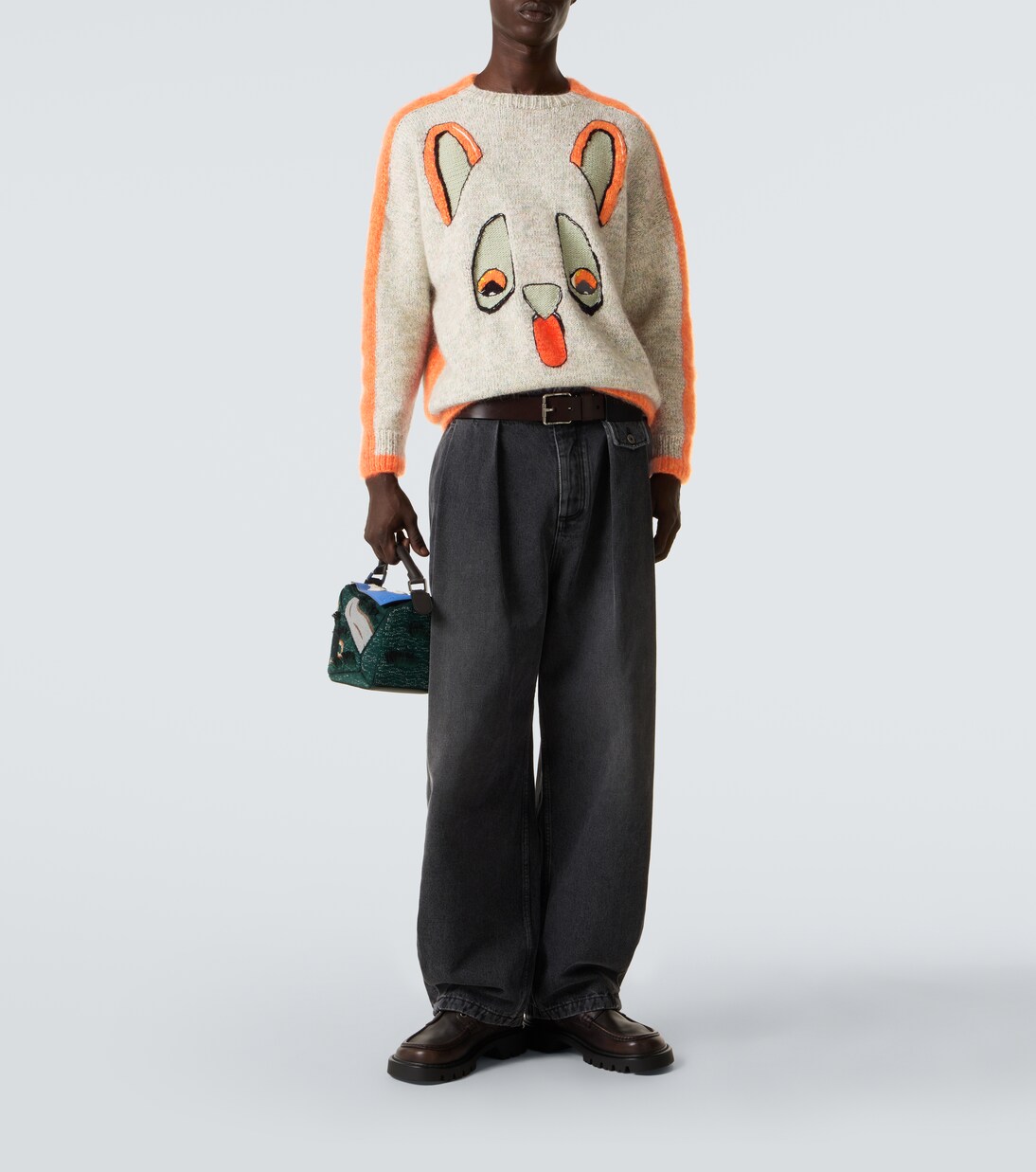 Pleated barrel-leg jeans | Loewe