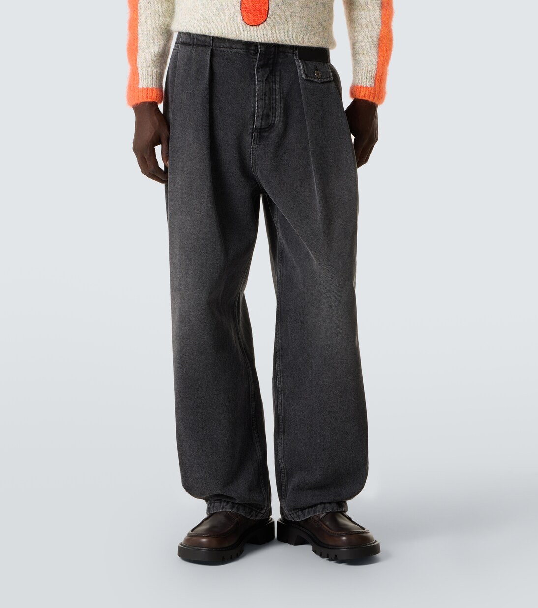 Pleated barrel-leg jeans | Loewe