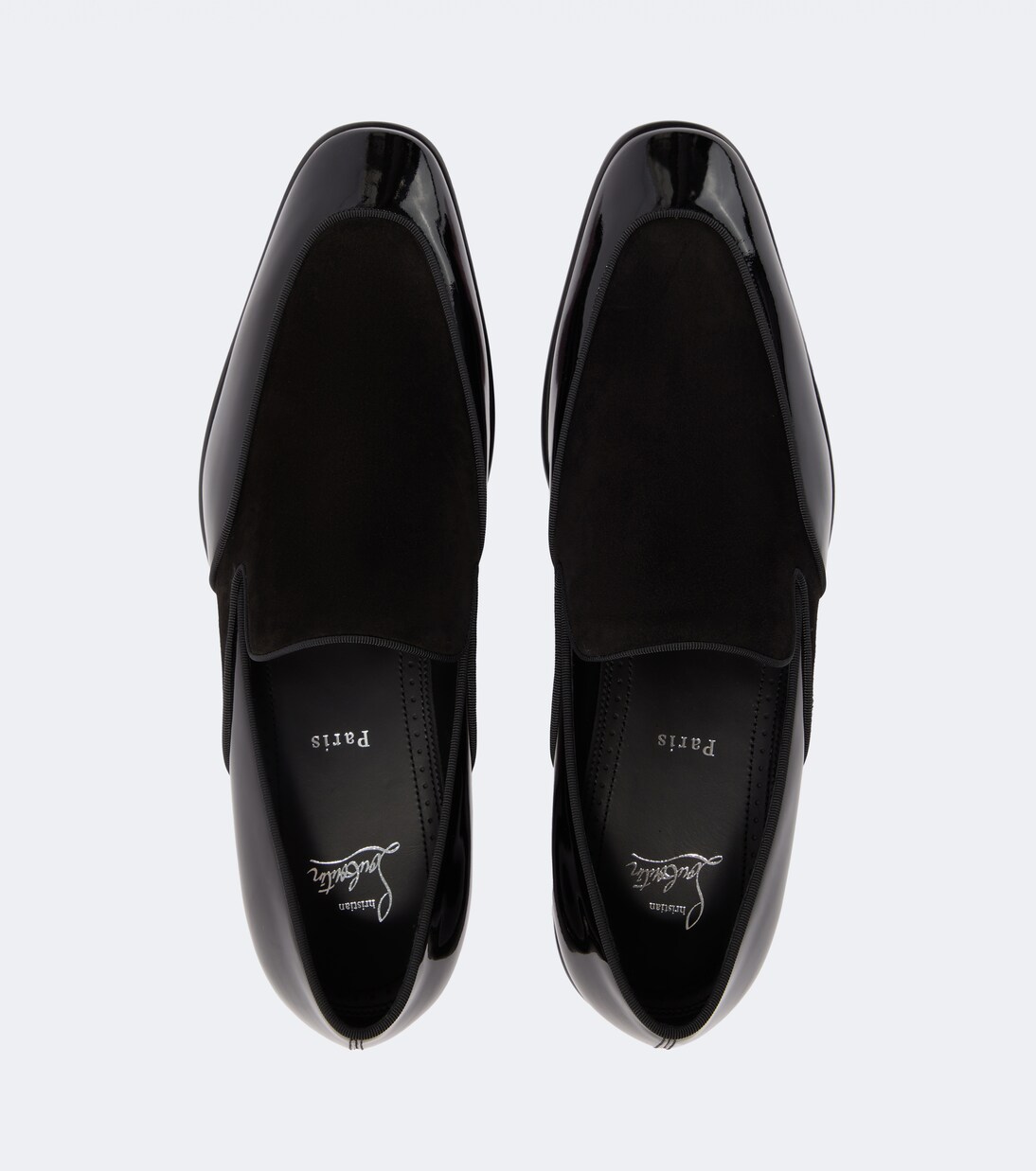 Yaki Patent Leather And Suede Loafers In Black Christian Louboutin Yaki Patent Leather And Suede Loafers In Black Christian Louboutin