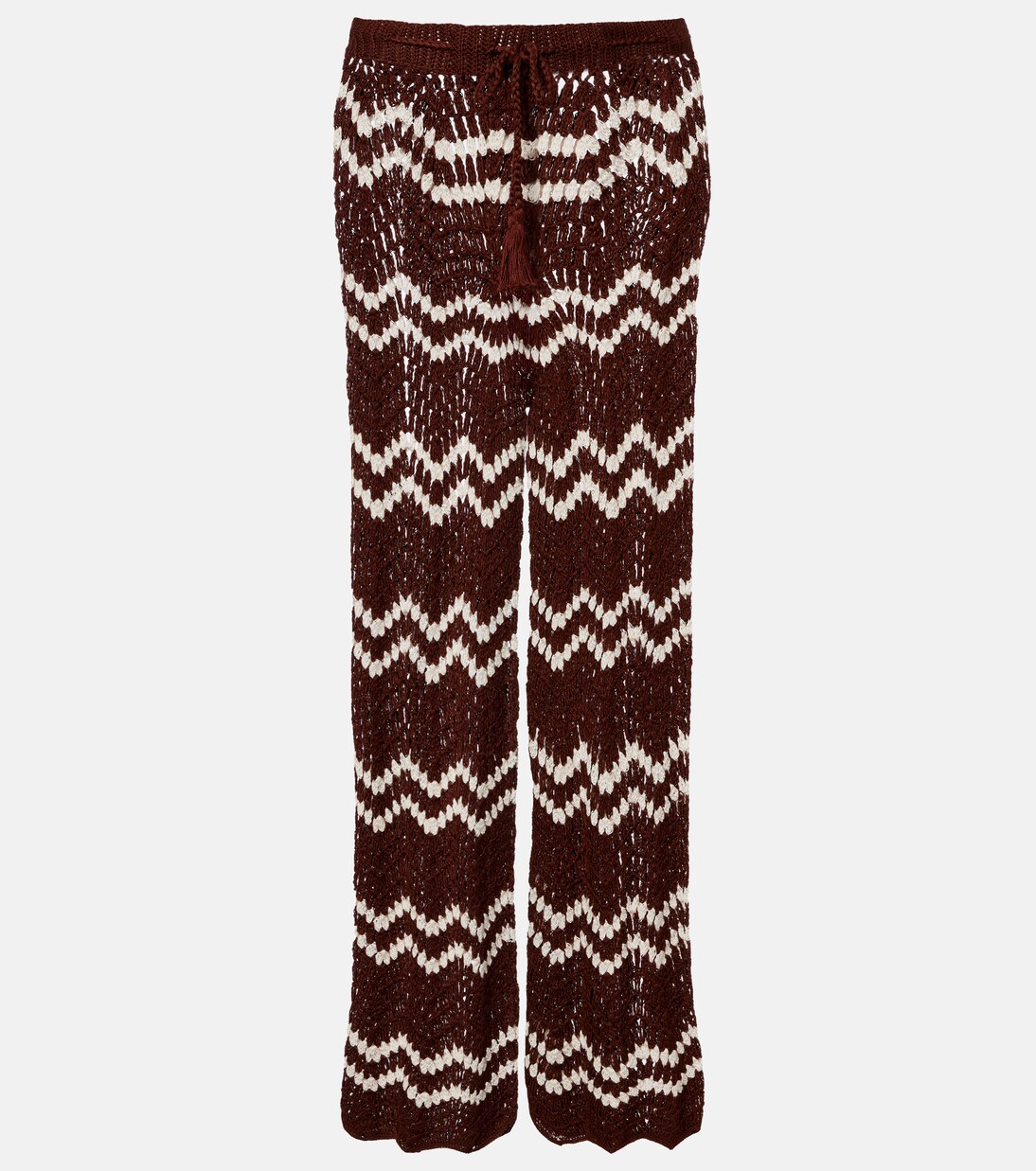 Crochet cotton straight pants | Anna Kosturova