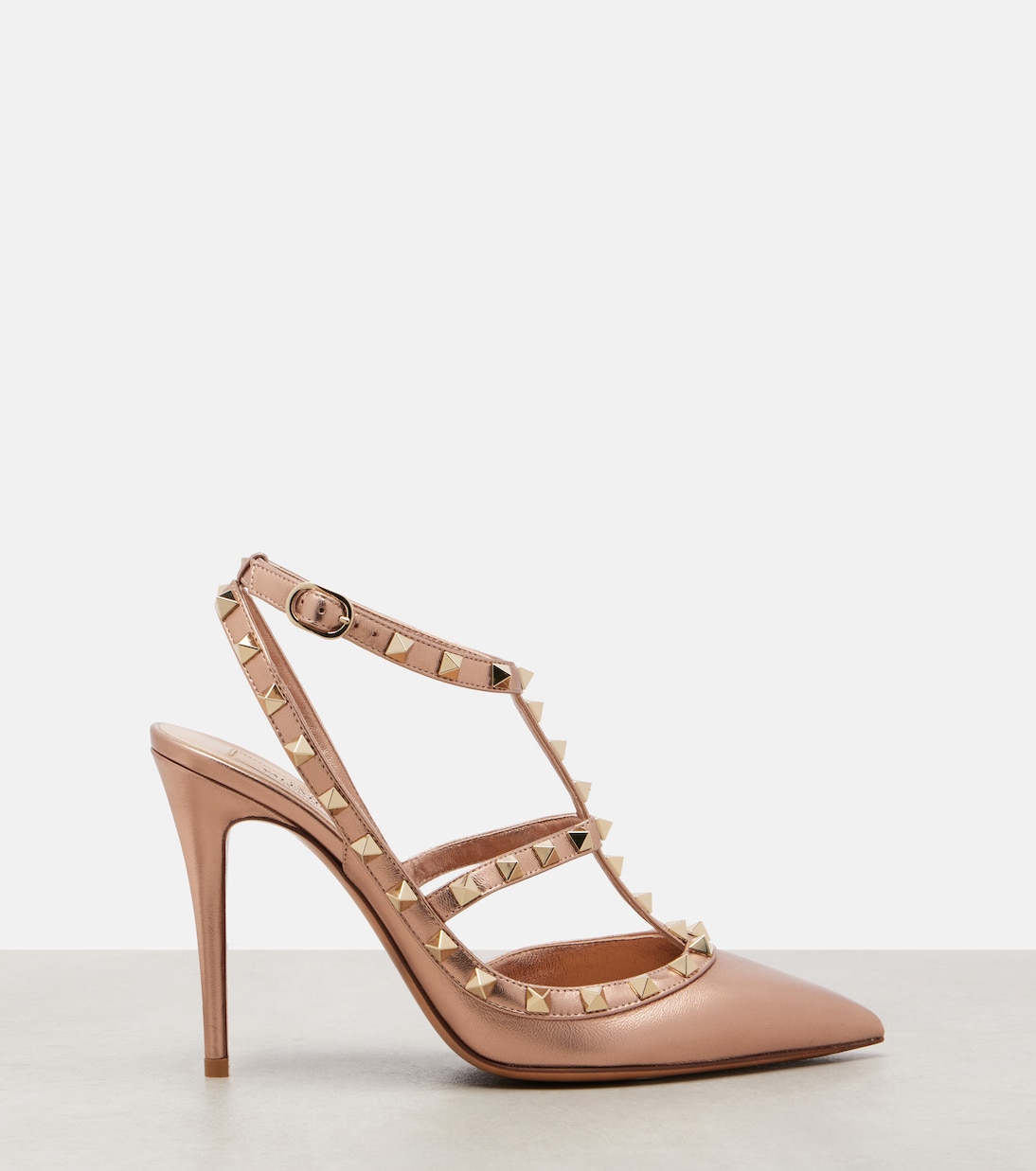 Rockstud 100 metallic leather pumps | Valentino Garavani