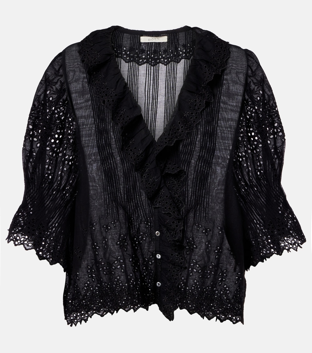 Henri pointelle cotton top | Dôen