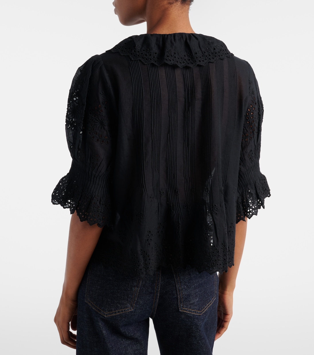 Henri pointelle cotton top | Dôen