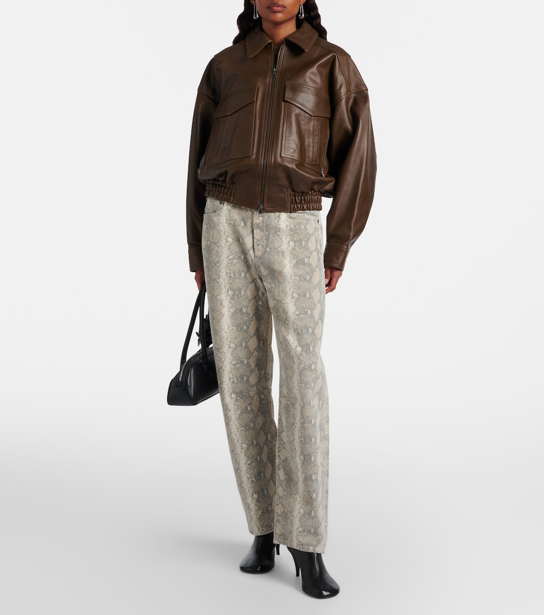 Miro snake-print barrel-leg jeans | Citizens of Humanity