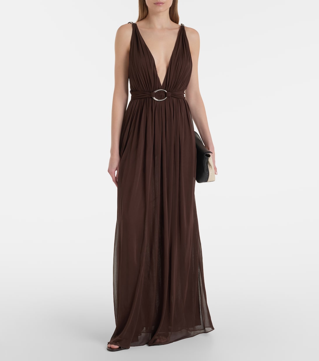 Belted jersey maxi dress | Tory Burch
