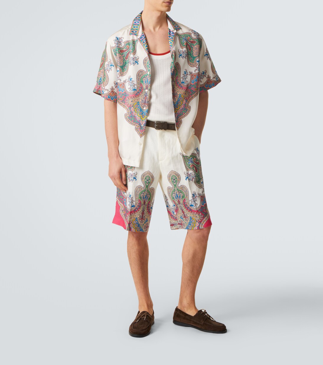 Paisley linen Bermuda shorts | Etro
