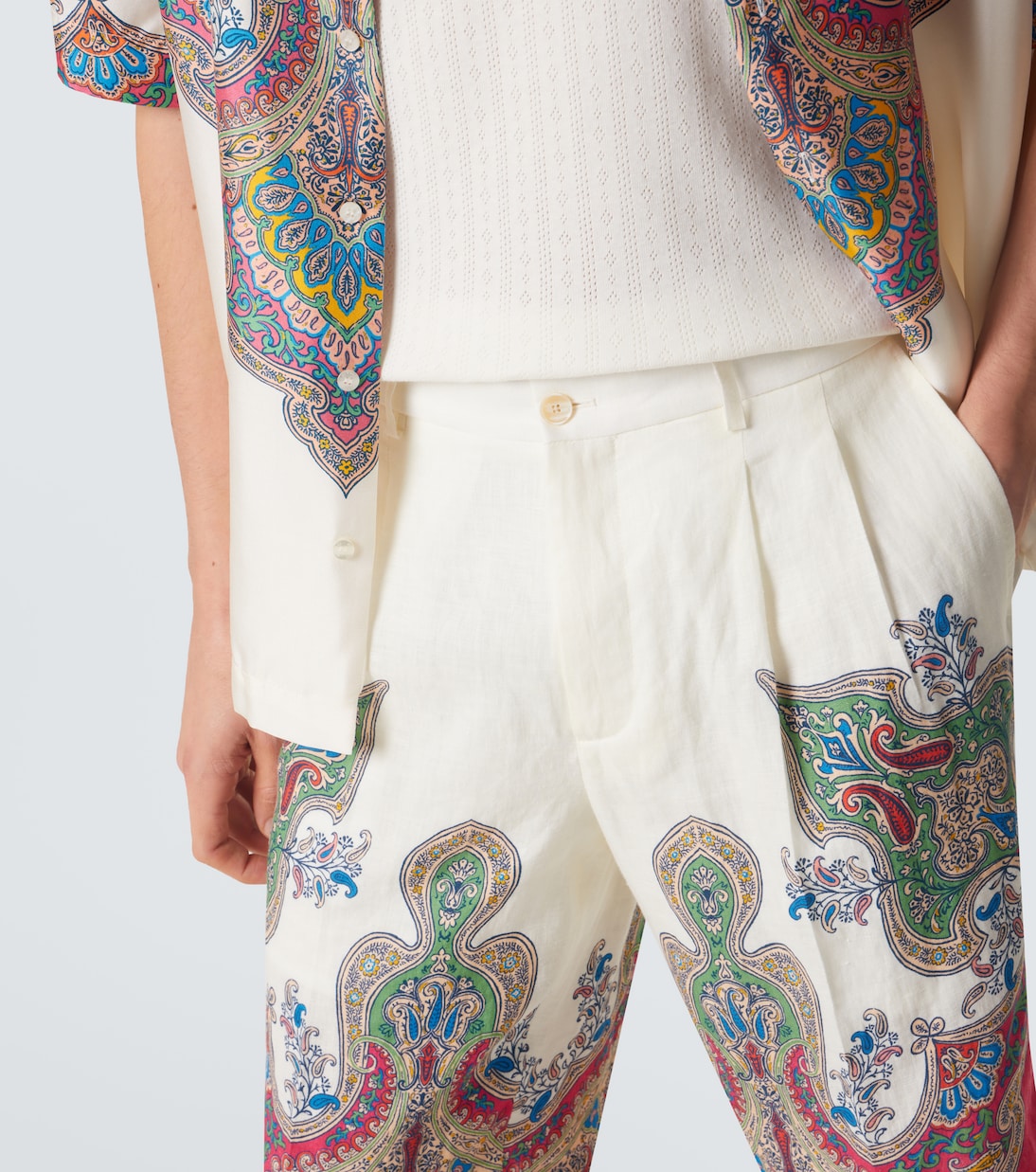 Paisley linen Bermuda shorts | Etro