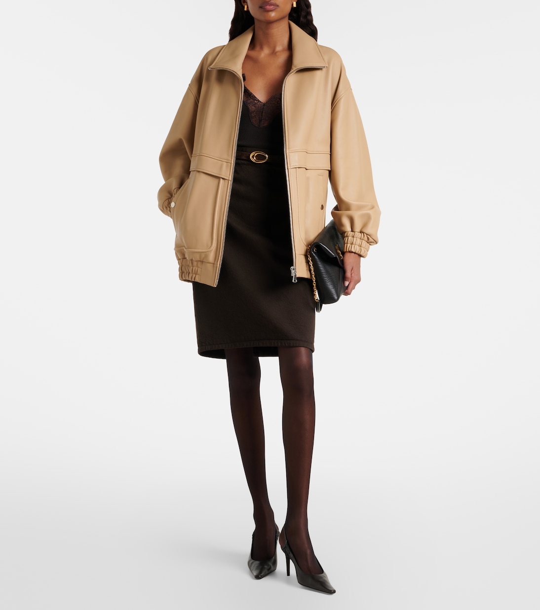 Chaqueta bomber Beck de piel | Nour Hammour