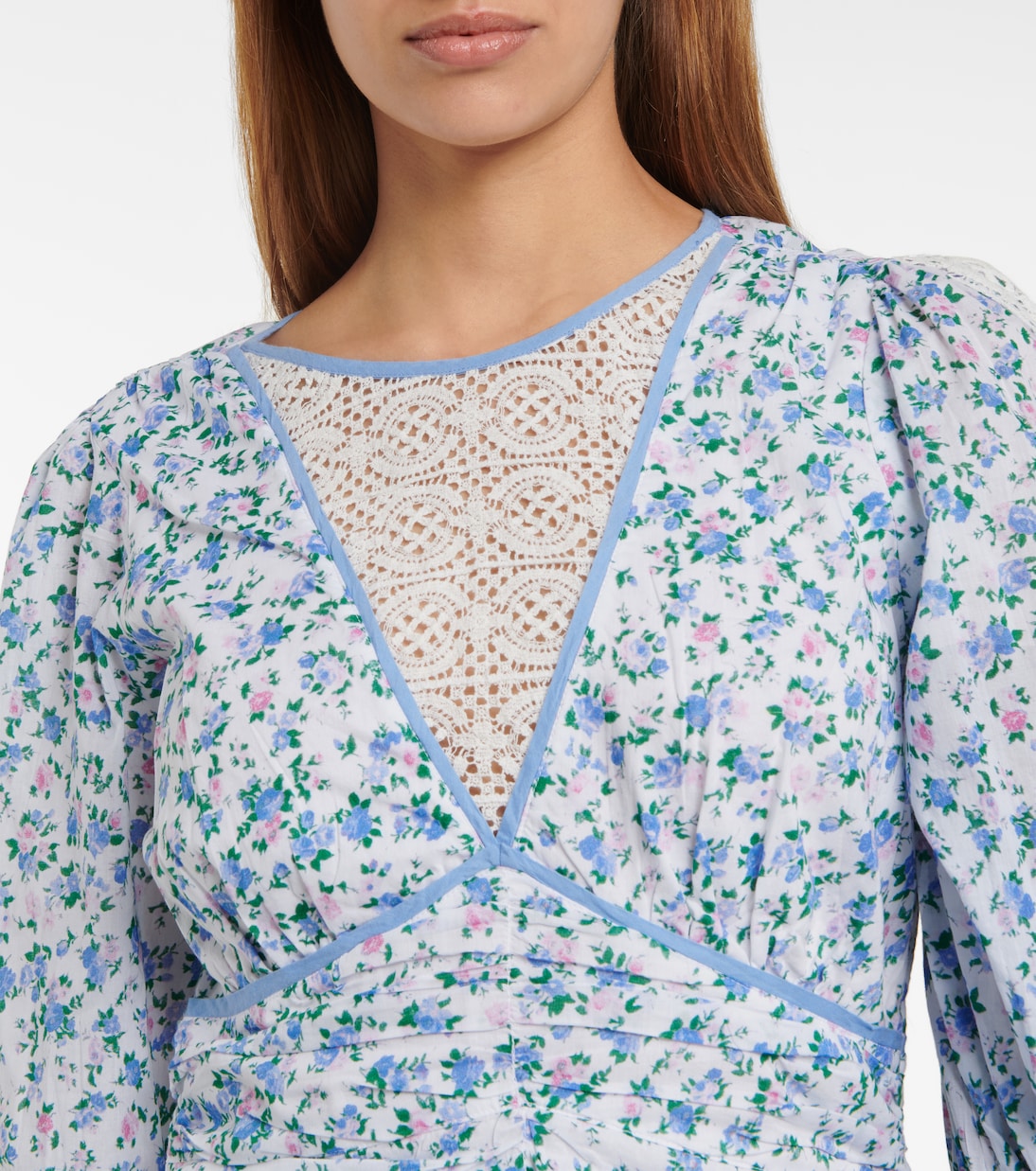 Marquise floral cotton minidress | LoveShackFancy