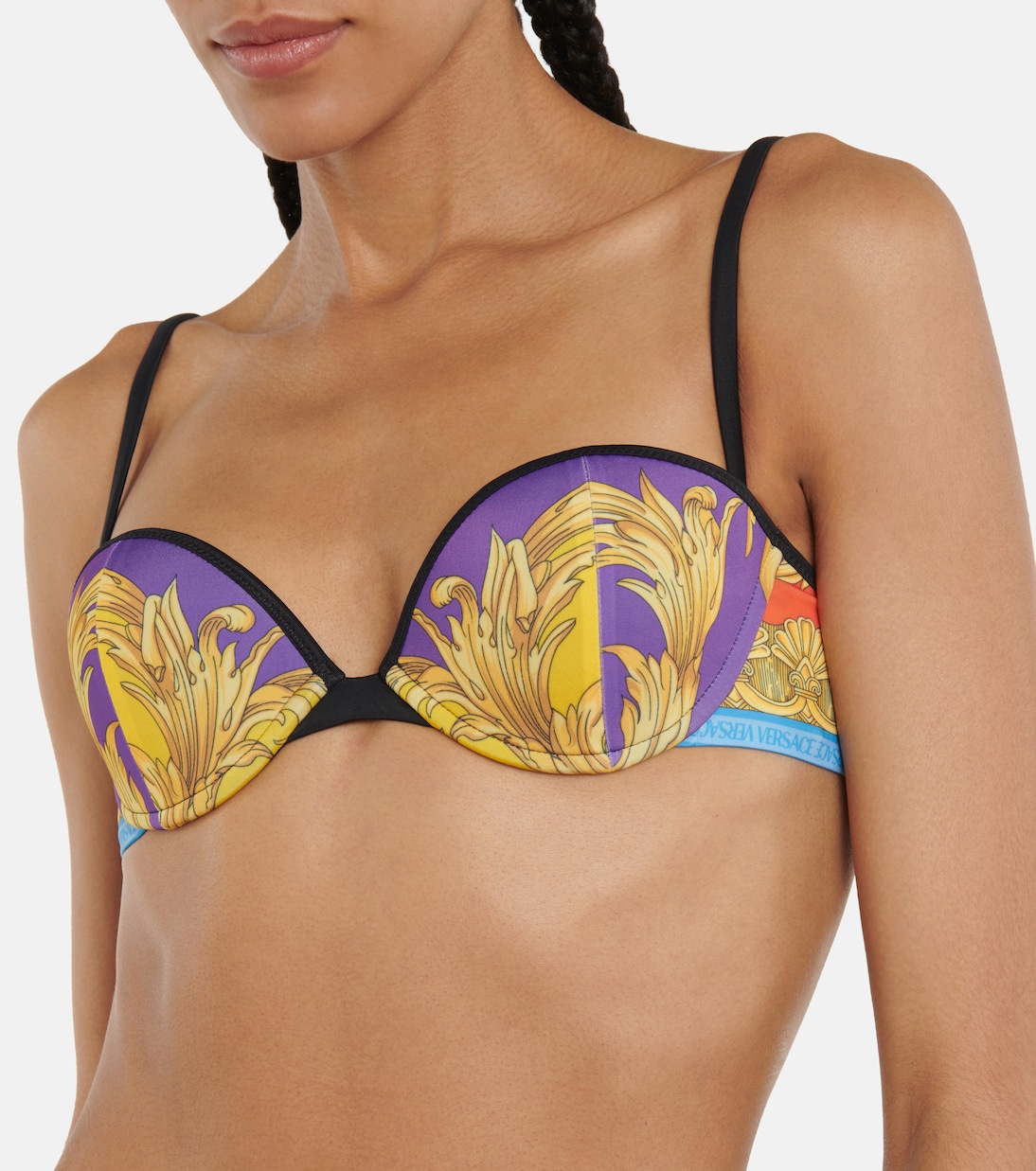 Top de bikini balconette estampado | Versace
