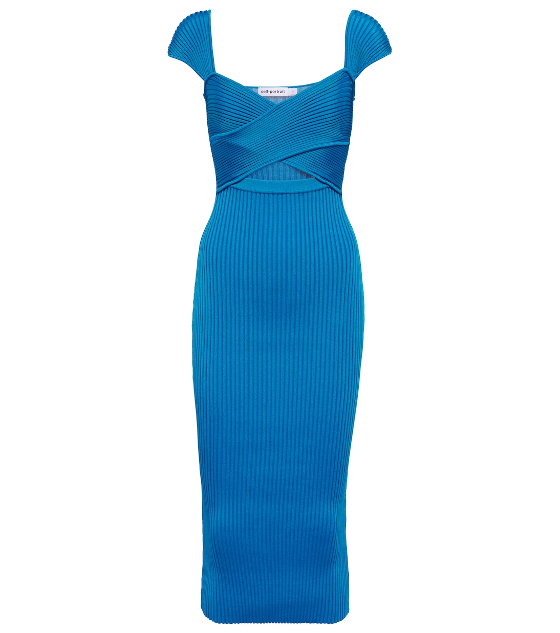Ribbed-knit midi dress | Self-Portrait