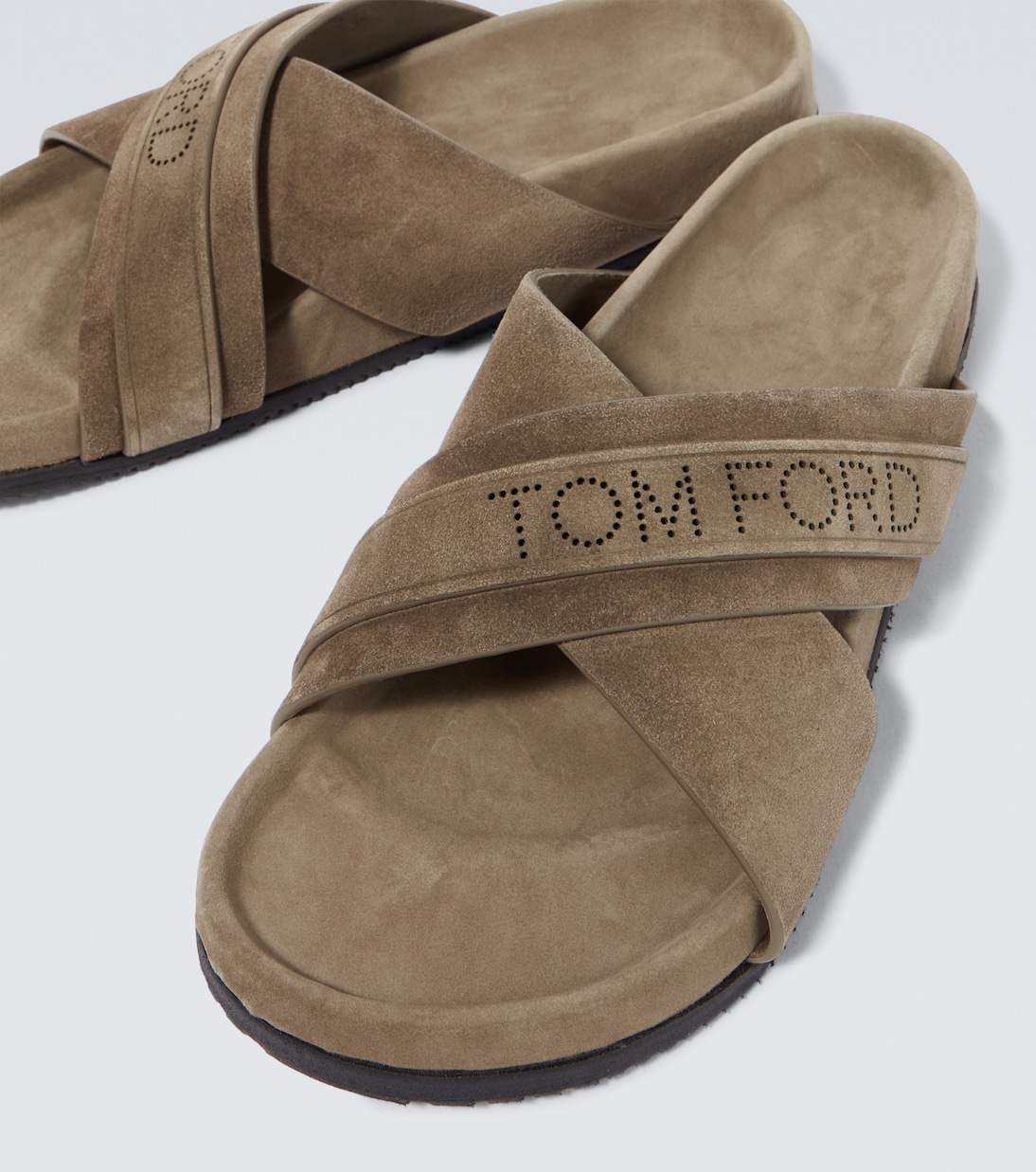 Logo suede slides | Tom Ford