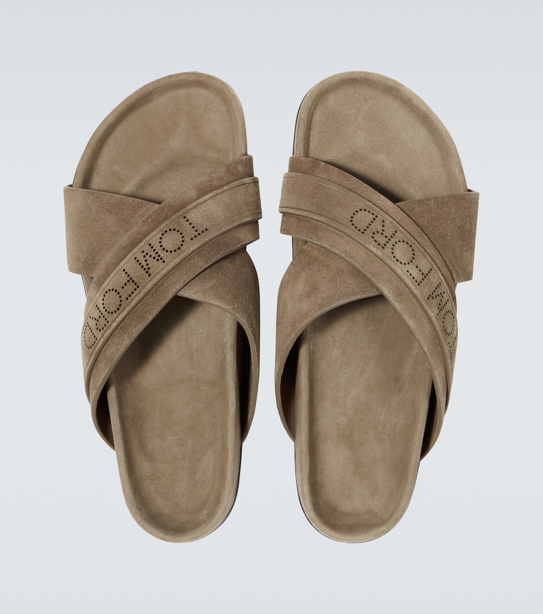 Logo suede slides | Tom Ford