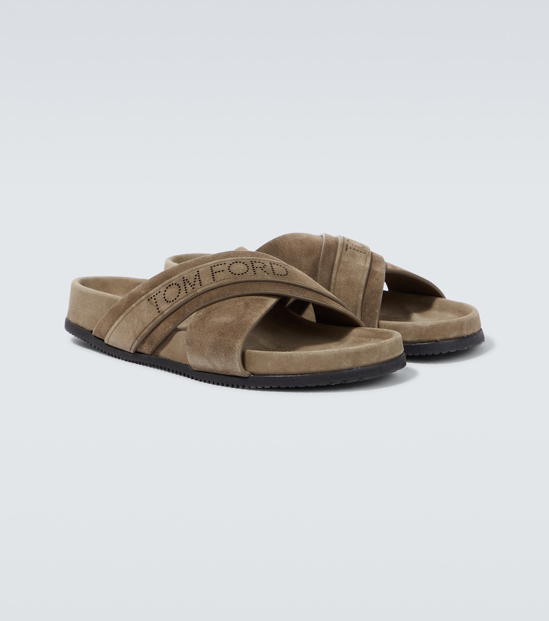 Logo suede slides | Tom Ford