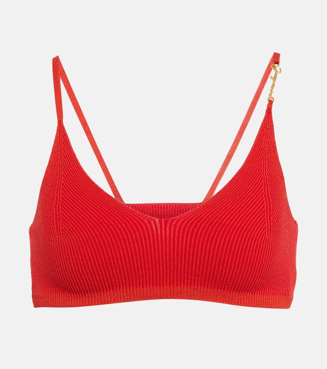 Top cropped Pralu in maglia a coste | Jacquemus