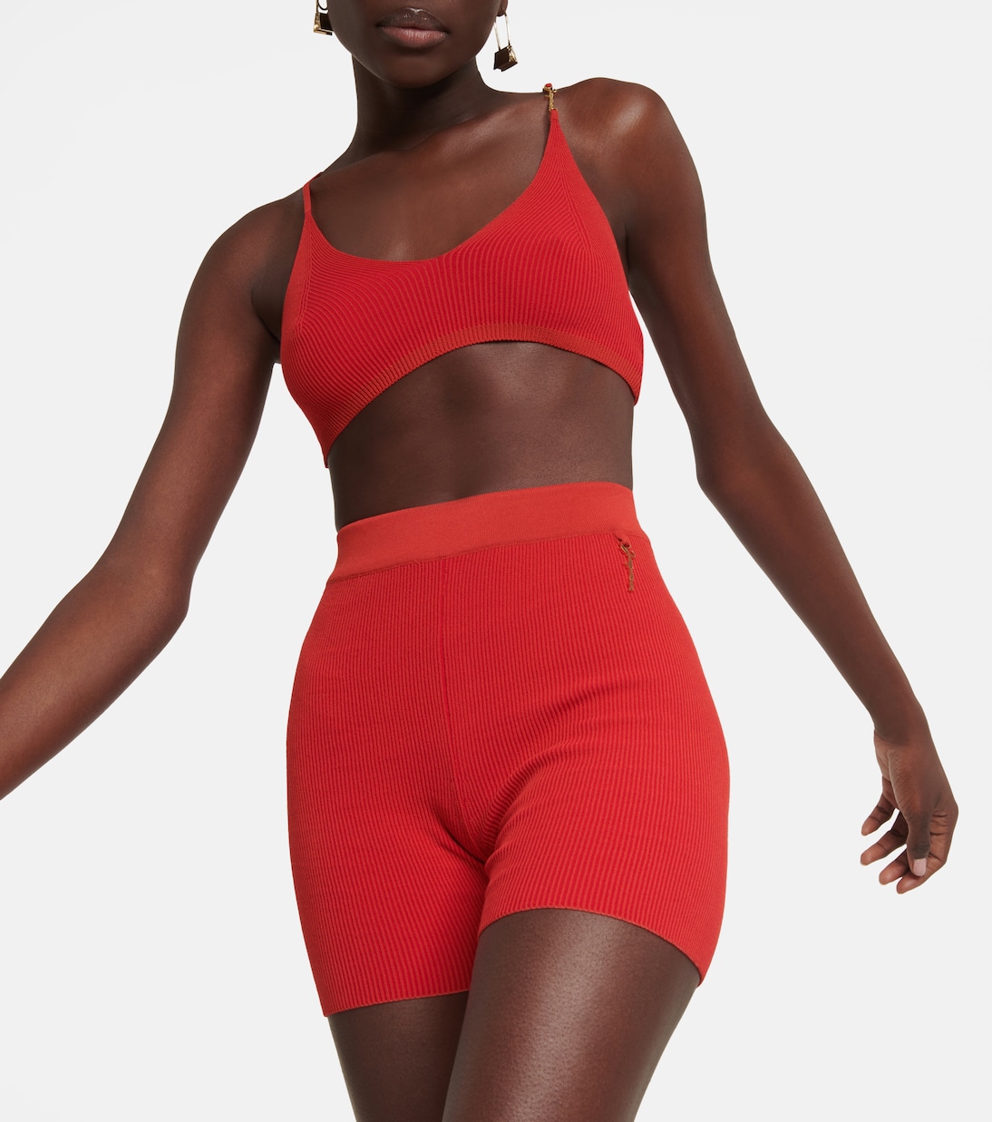 Top cropped Pralu in maglia a coste | Jacquemus