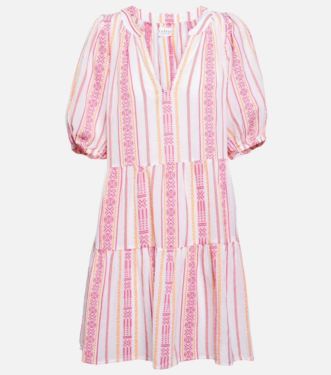 Monique jacquard cotton minidress | Velvet