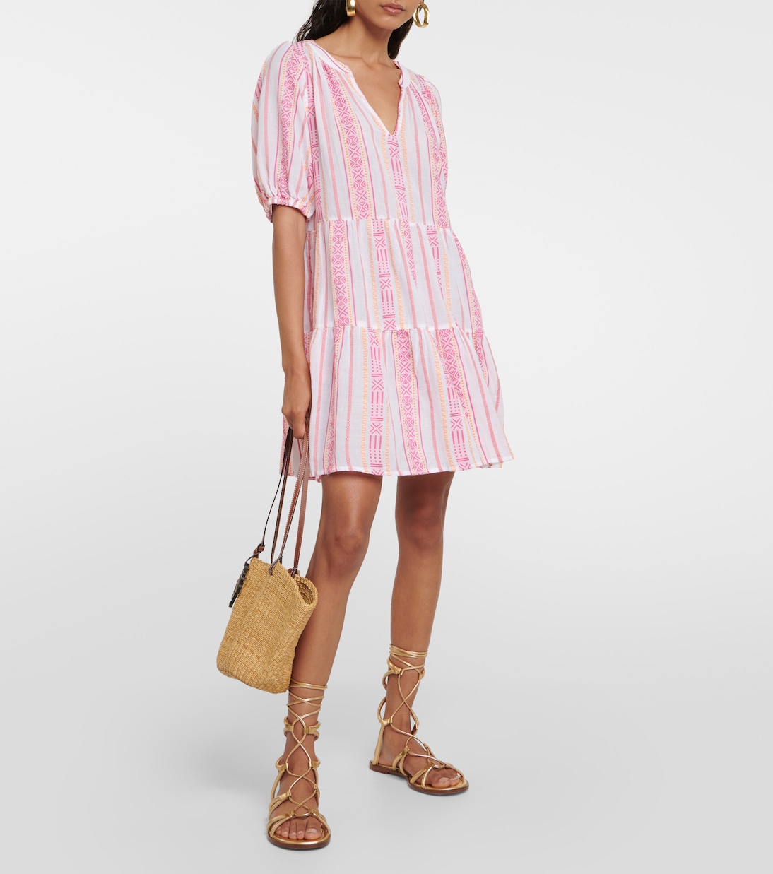 Monique jacquard cotton minidress | Velvet