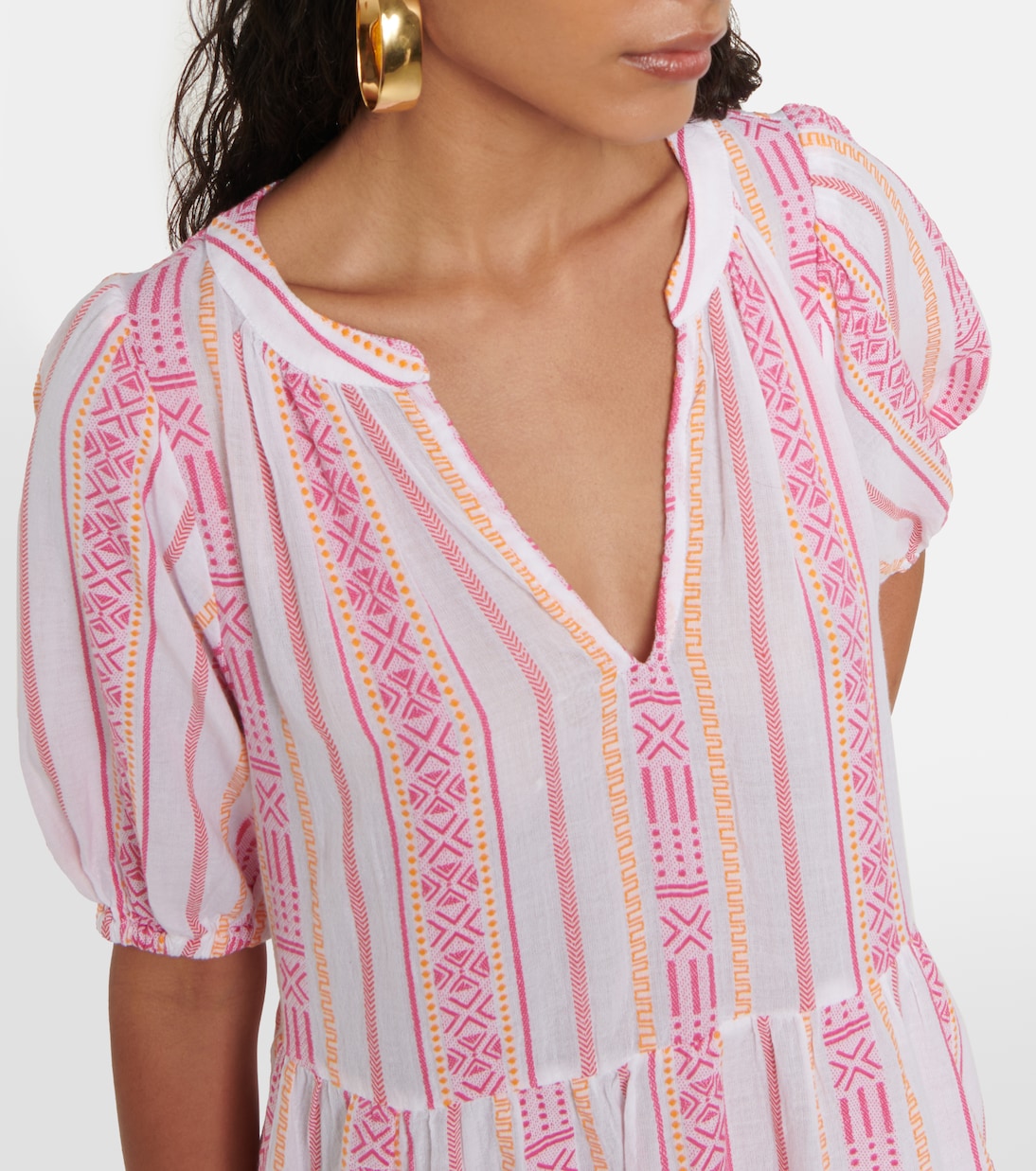Monique jacquard cotton minidress | Velvet