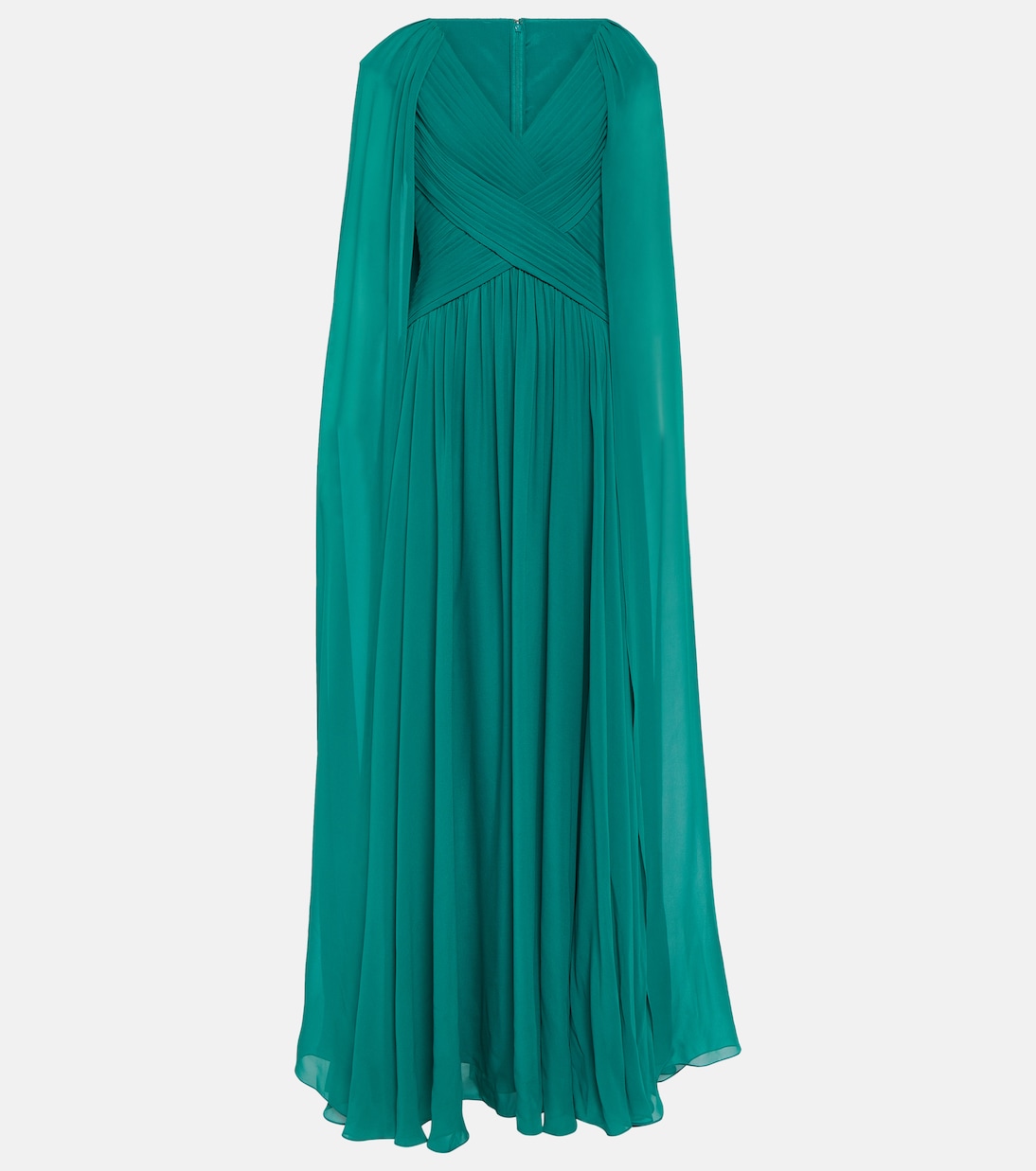 Caped silk-blend gown | Elie Saab