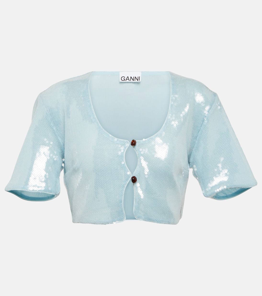 Top raccourci à sequins | Ganni