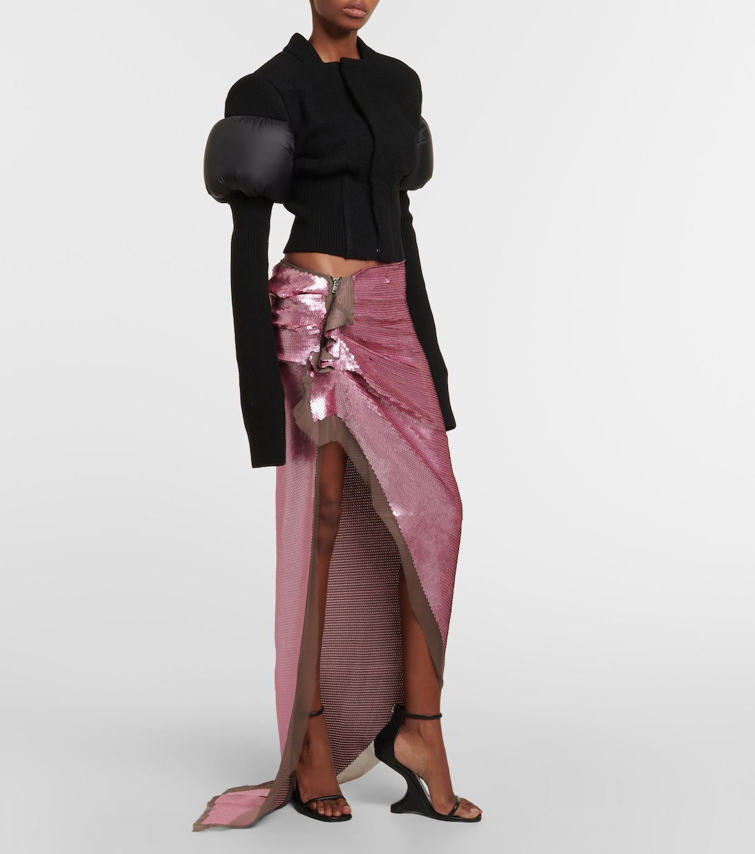 Gonna lunga Edfu in chiffon | Rick Owens