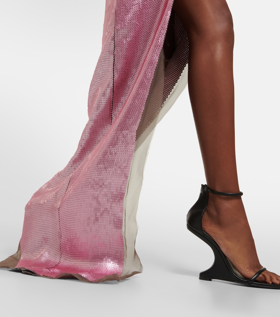 Gonna lunga Edfu in chiffon | Rick Owens