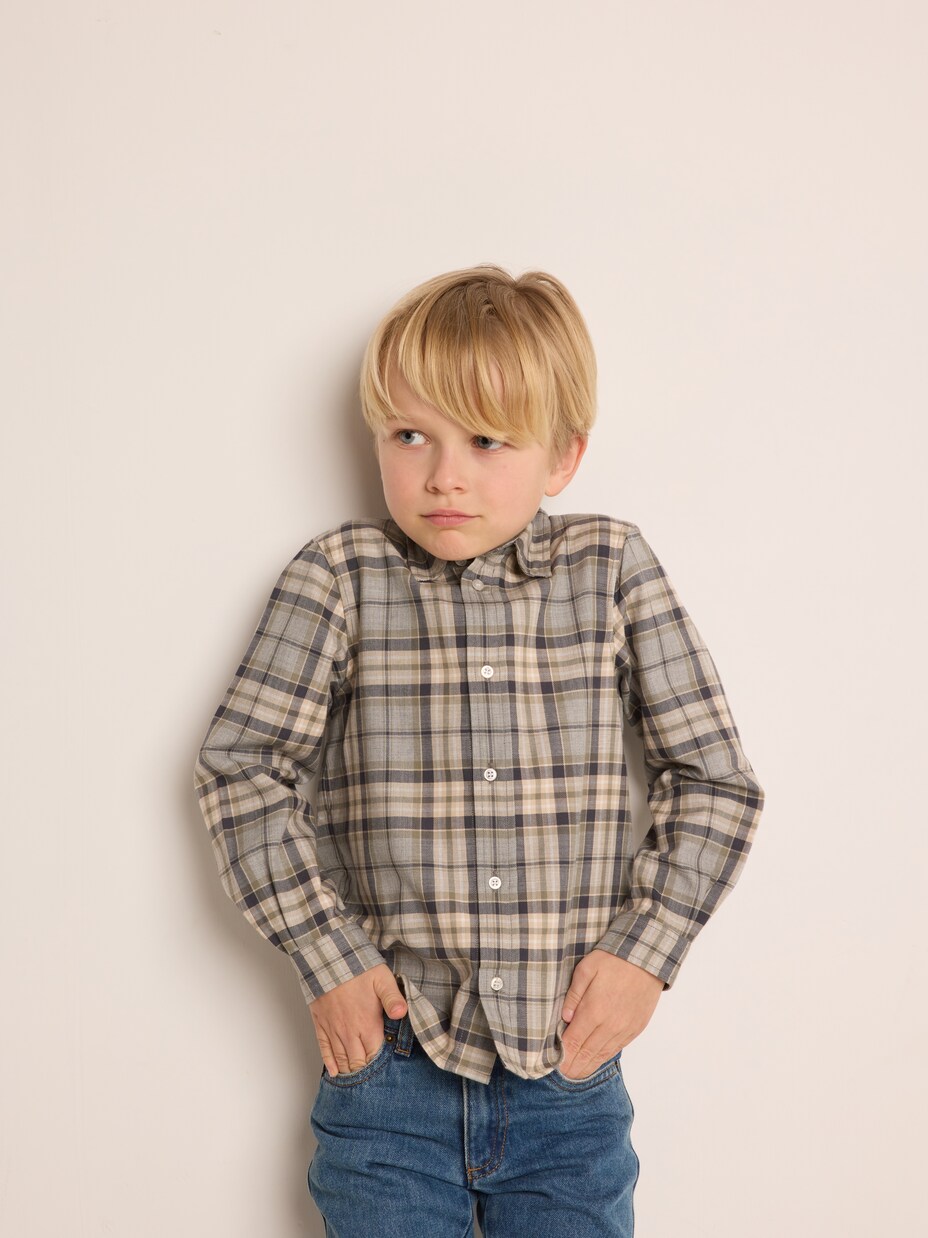 Daho checked cotton shirt | Bonpoint