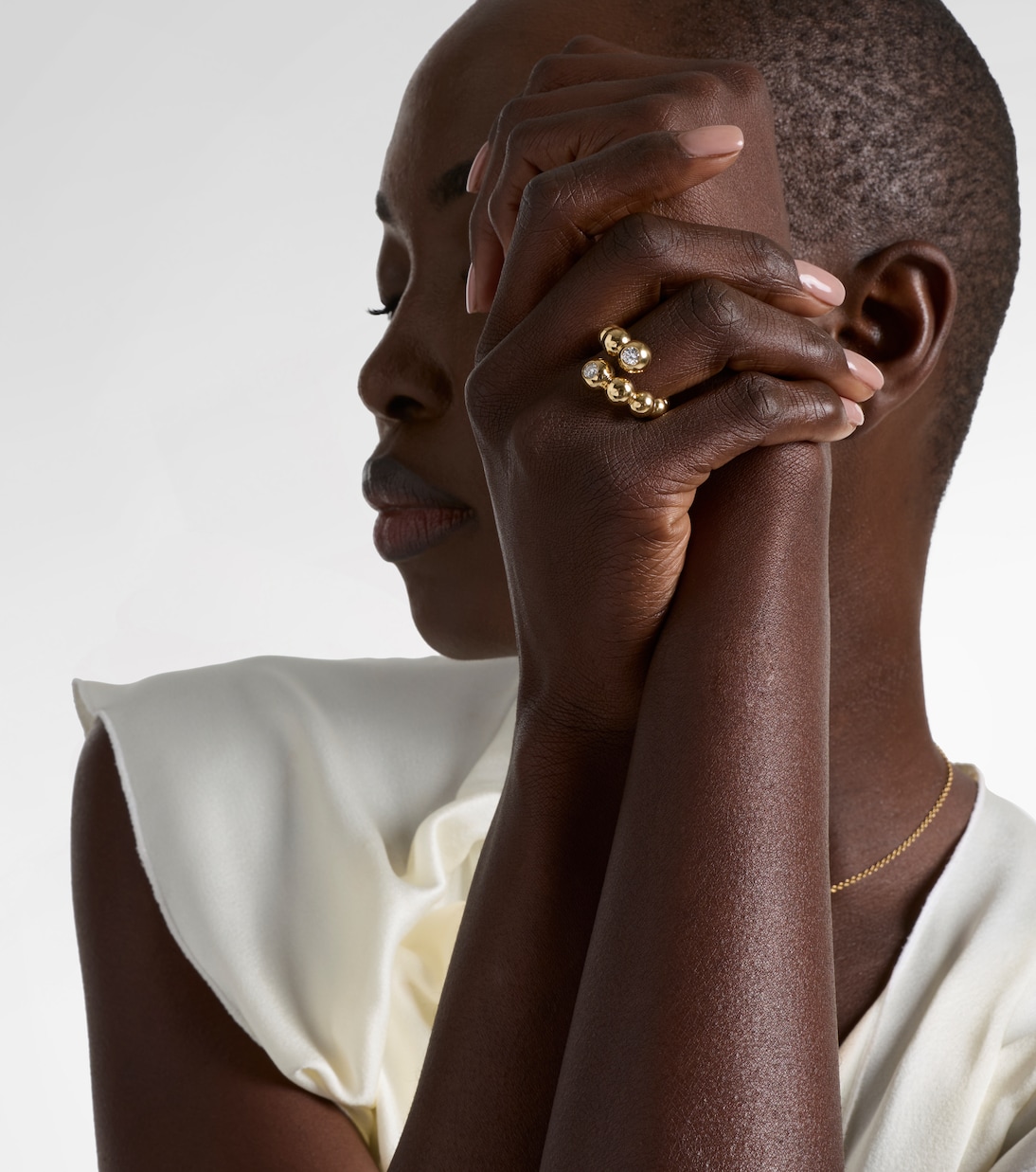 Bague Audrey Large en or 18 ct et diamants | Melissa Kaye