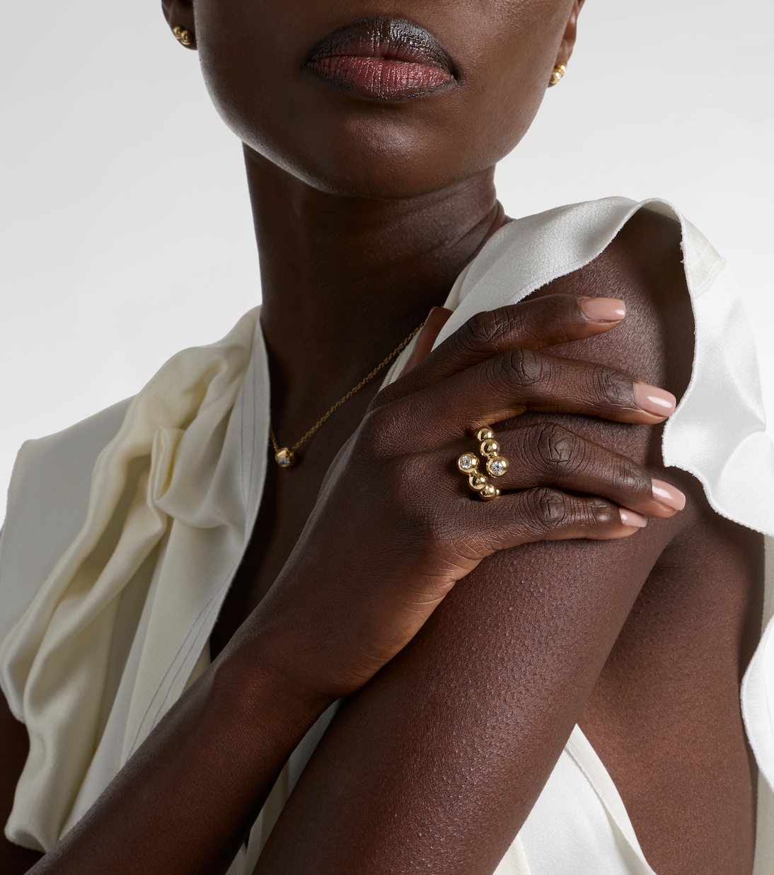 Bague Audrey Large en or 18 ct et diamants | Melissa Kaye
