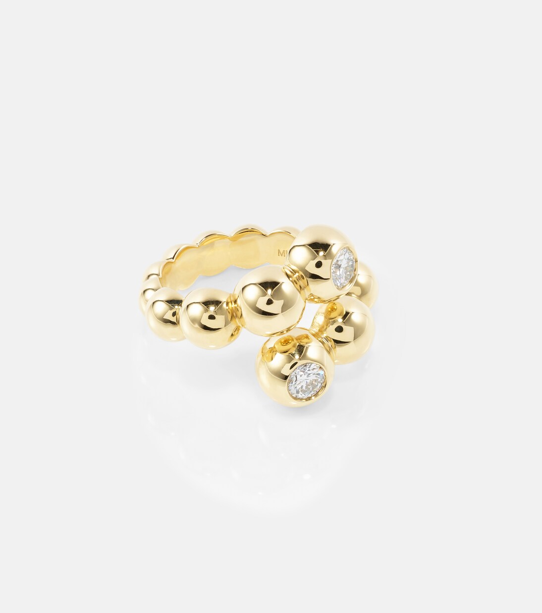 Anello avvolgente in oro 18kt con diamanti di Audrey Large by Melissa Kaye