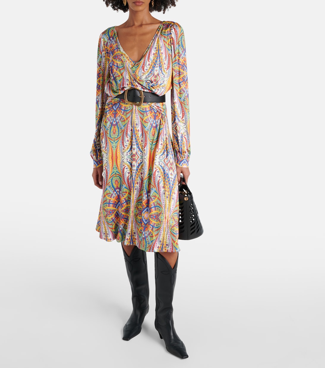 Abito midi in jersey con stampa | Etro