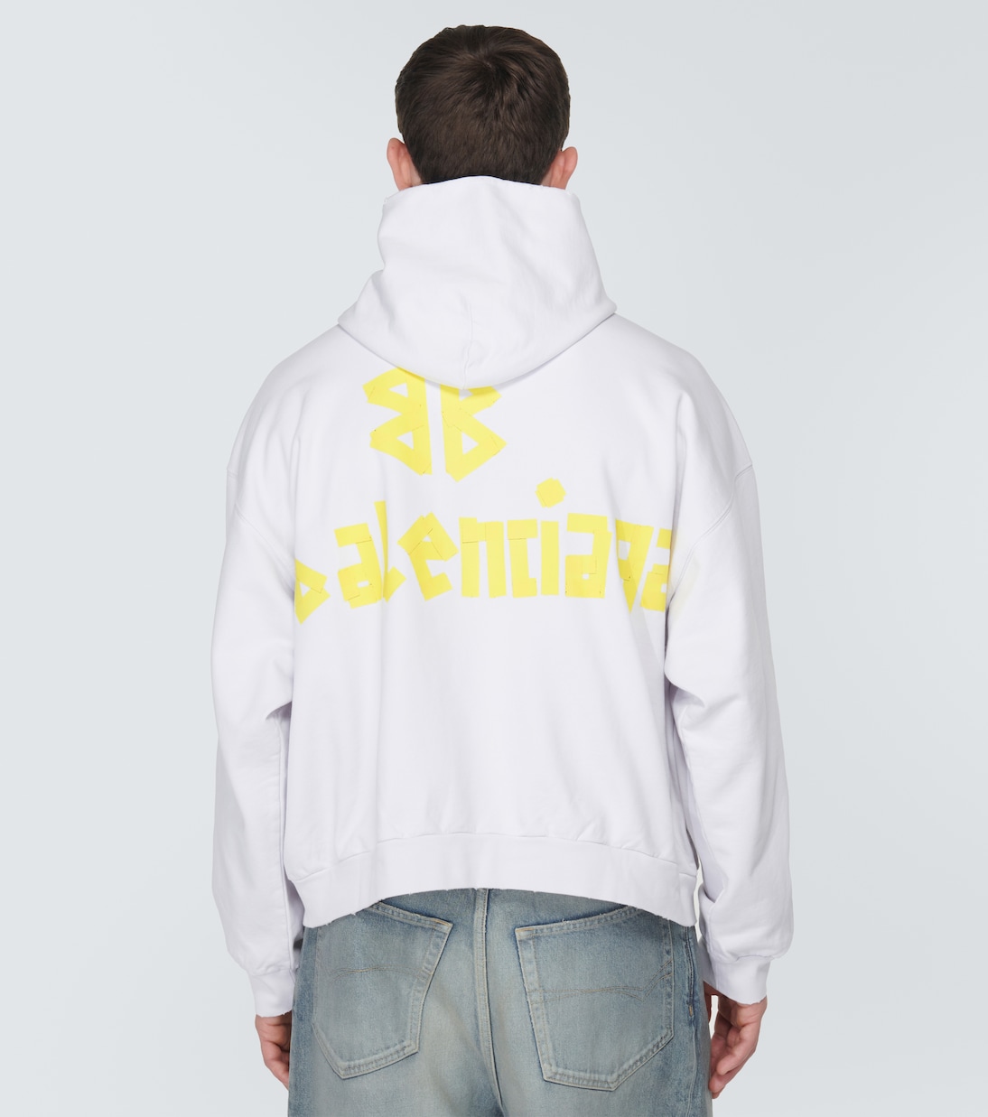 Hoodie Tape Type Ripped aus Fleece | Balenciaga