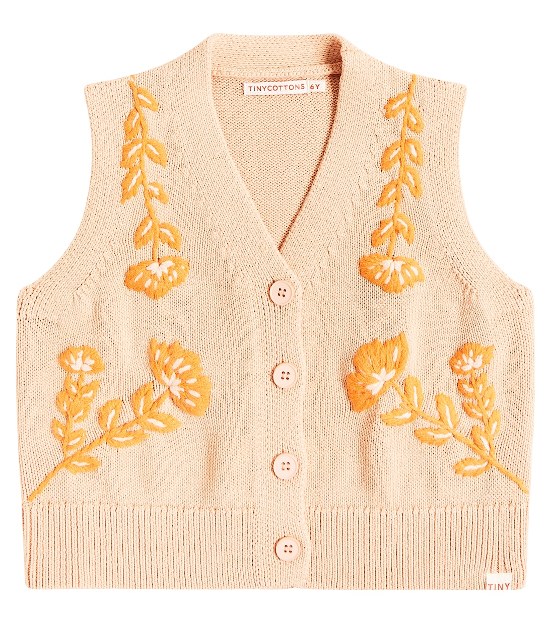 Pull sans manches Flowers en coton | Tinycottons