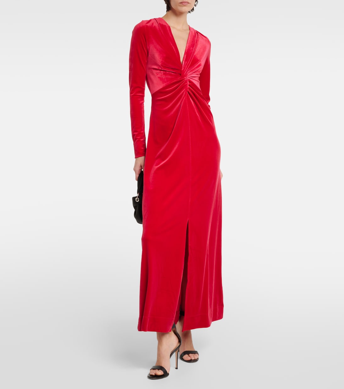 Vestido midi de terciopelo | Ganni
