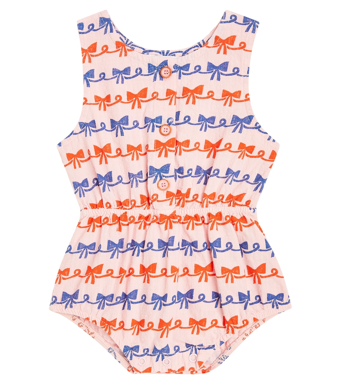 Baby Ribbon Bow cotton playsuit | Bobo Choses
