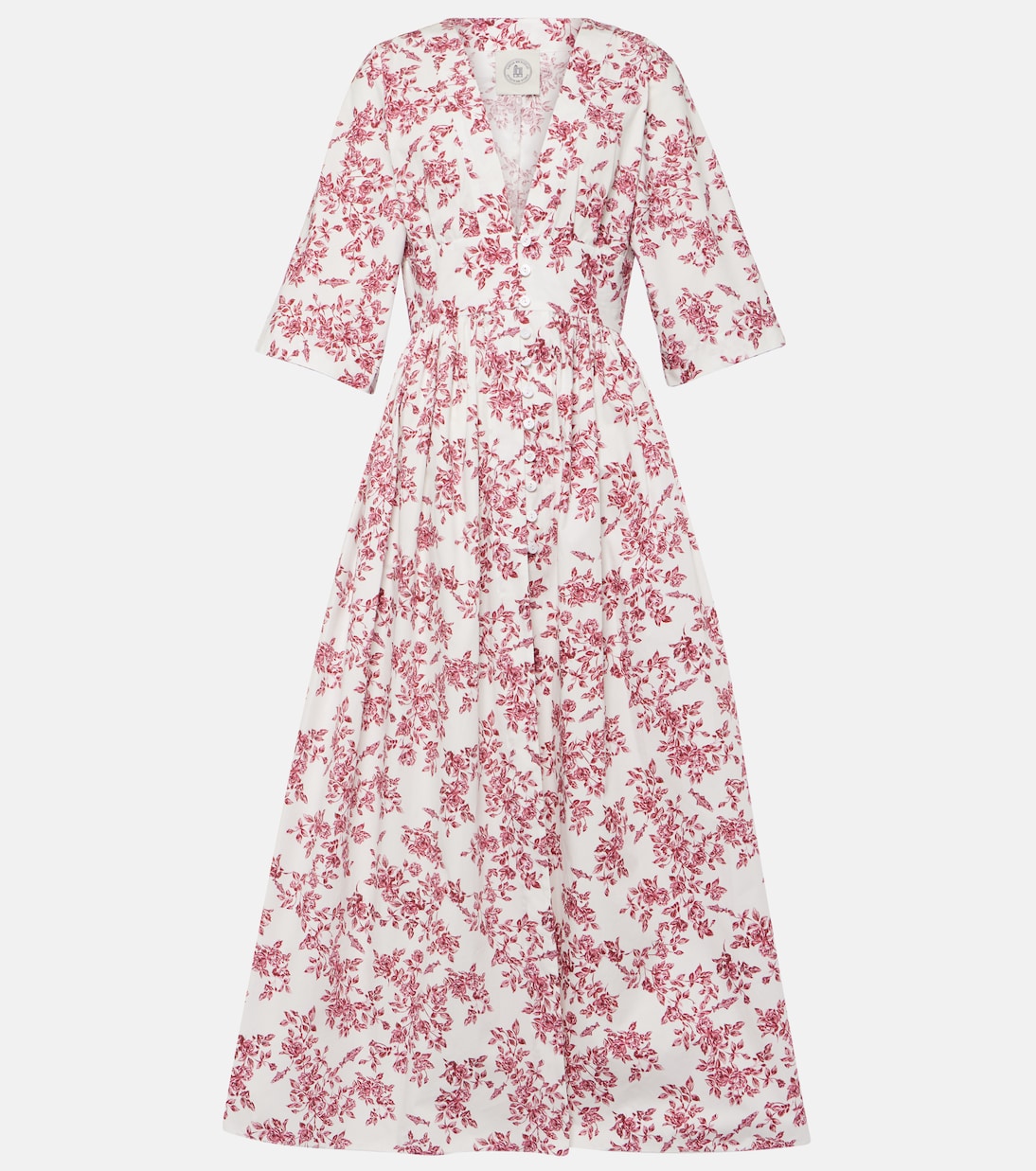 Bedrucktes Midikleid Elowen aus Baumwolle | Emilia Wickstead