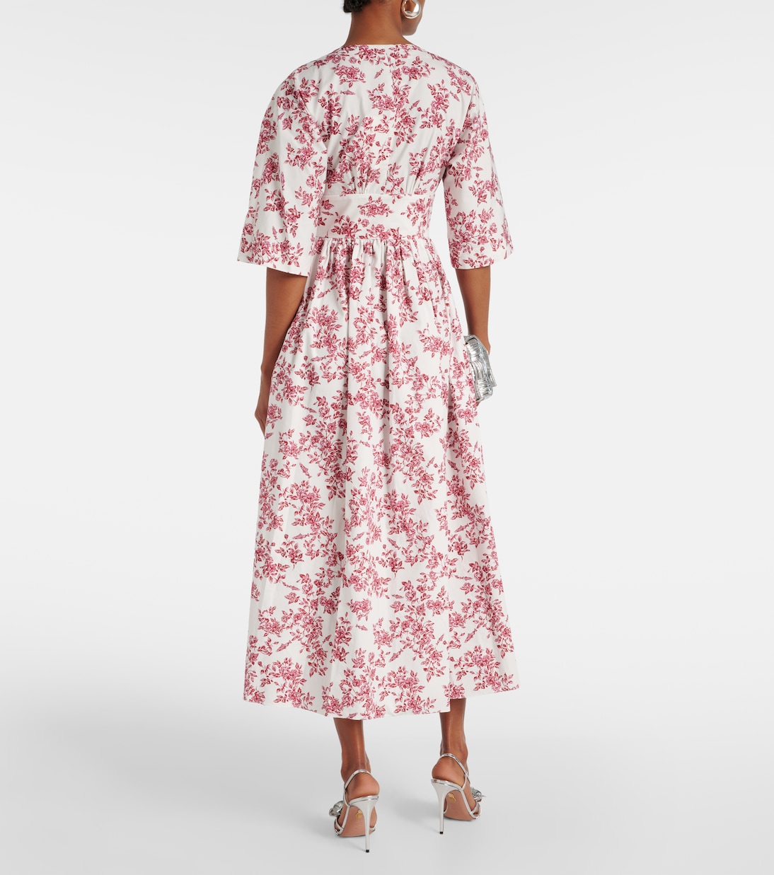 Bedrucktes Midikleid Elowen aus Baumwolle | Emilia Wickstead
