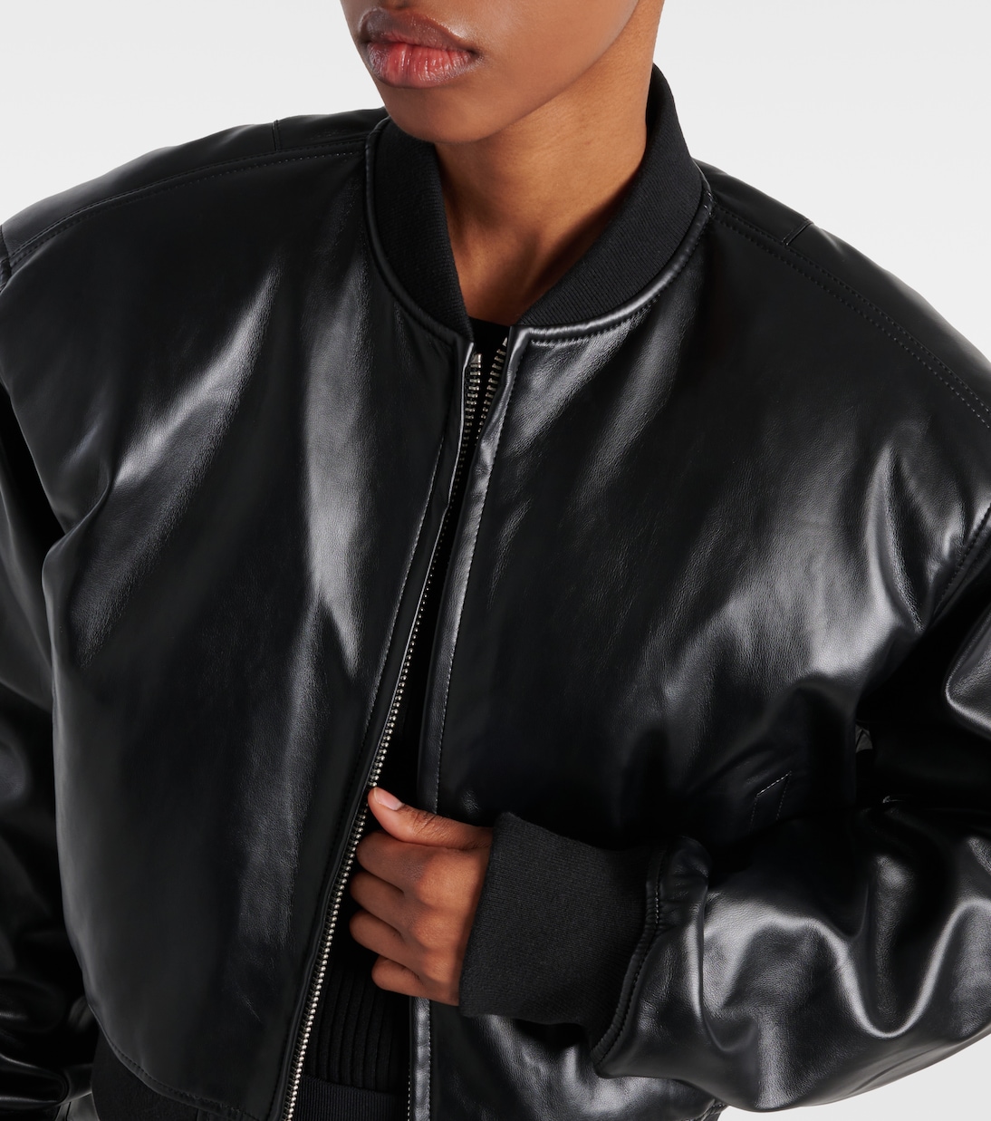 Bomberjacke Micky aus Lederimitat | The Frankie Shop