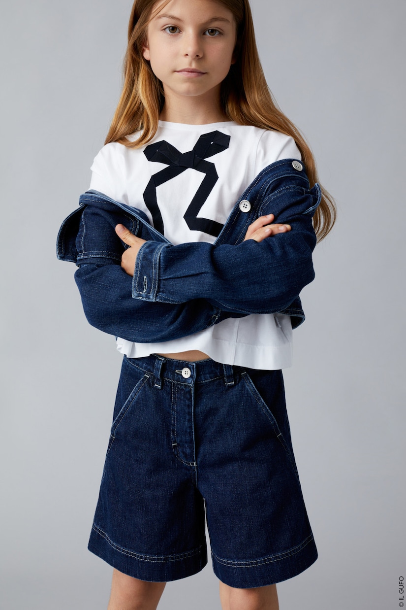 Printed cotton-blend T-shirt | Il Gufo