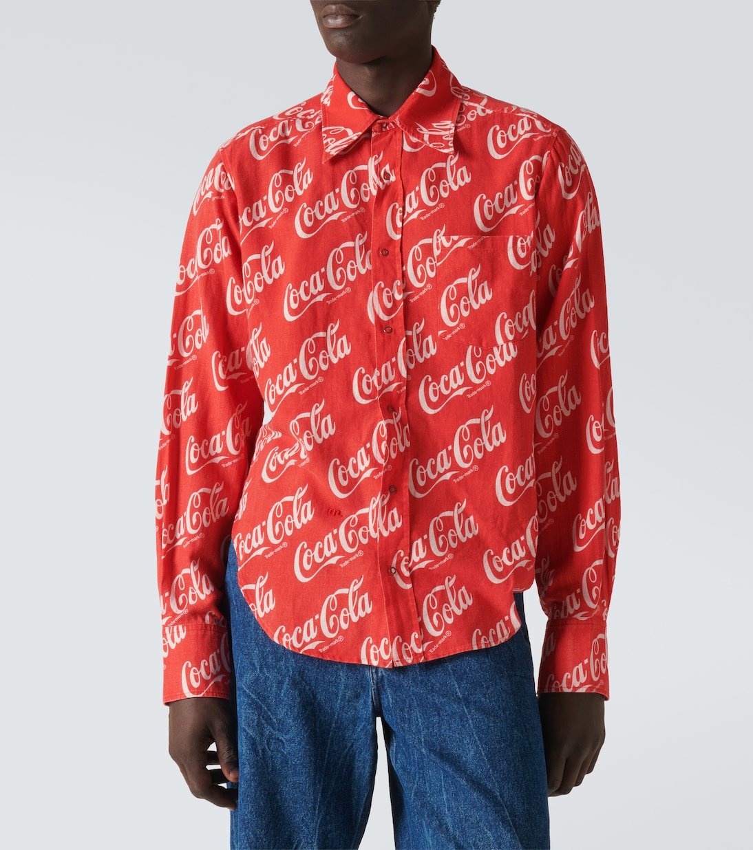 x Coca-Cola® printed cotton and linen shirt | ERL
