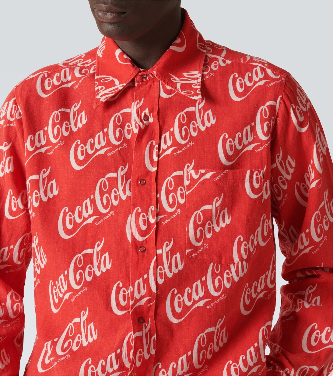 x Coca-Cola® printed cotton and linen shirt | ERL