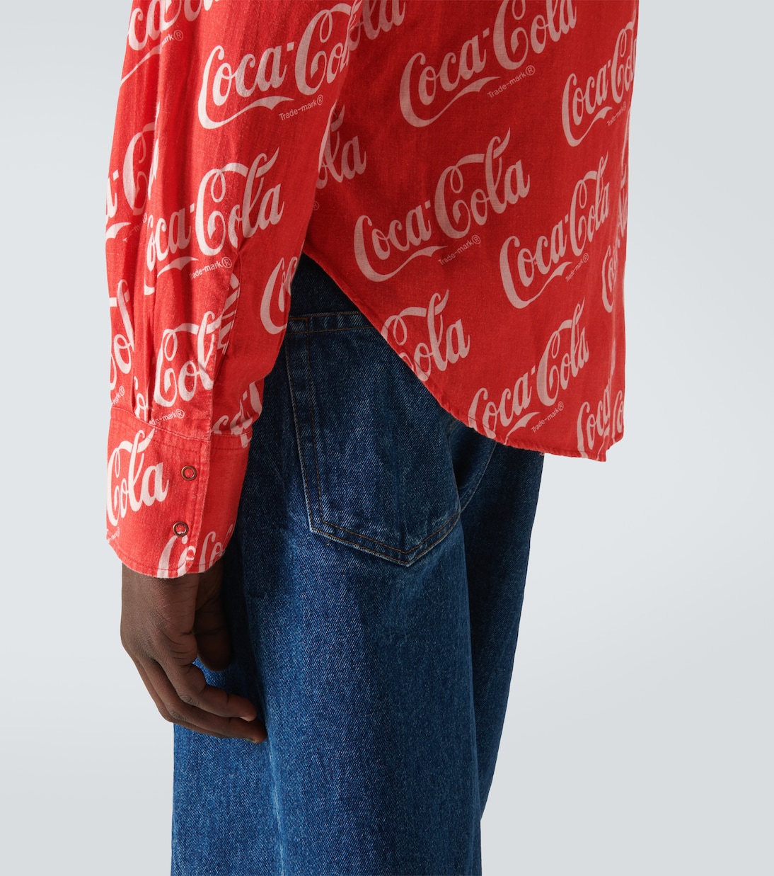 x Coca-Cola® printed cotton and linen shirt | ERL