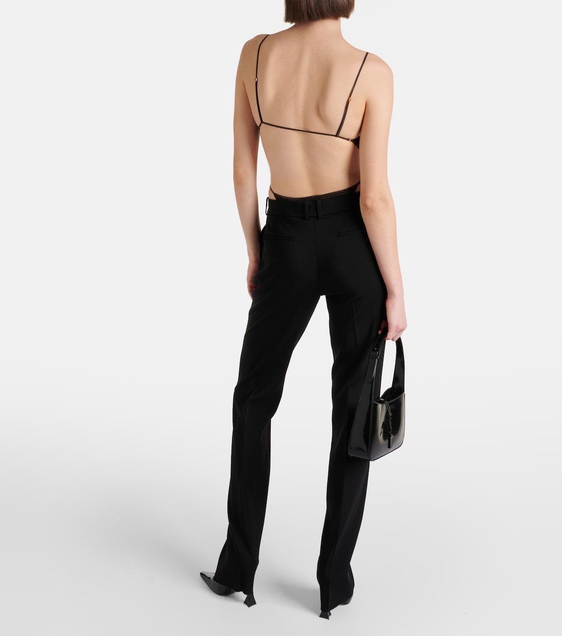 Gerade Low-Rise-Hose aus Gabardine | Saint Laurent