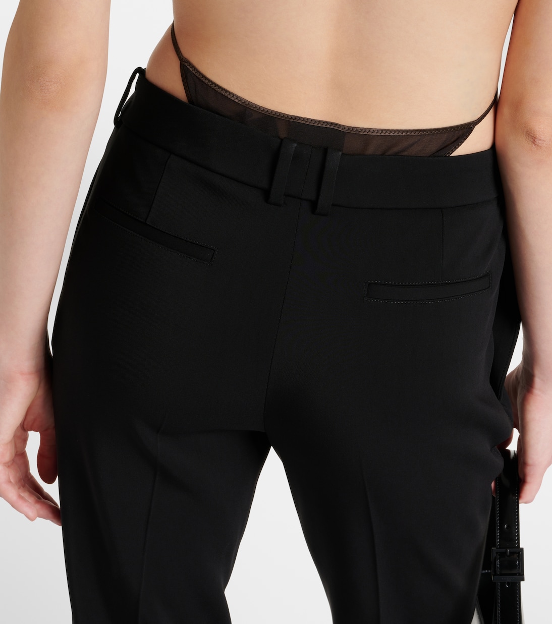 Gerade Low-Rise-Hose aus Gabardine | Saint Laurent